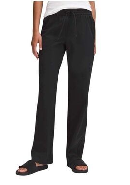 Lululemon Luxtreme Mid Rise Straight Leg Womens Size Large Black Pants W5FWDS